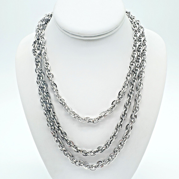 Vintage Napier Necklace Rope Chain Extra Long Opera Flapper Length 59" - Picture 1 of 8